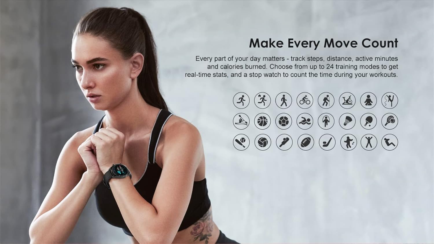 ORAIMO TEMPO W2 Waterproof Training Smart Watch - Image 5