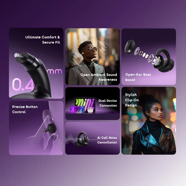 ORAIMO OPENSNAP Clip-On Open-Ear True Wireless Earbuds - Image 11