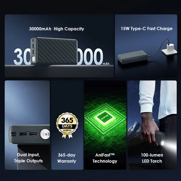 ORAIMO POWERBOX 30000mAh 15W Power Bank - Image 8