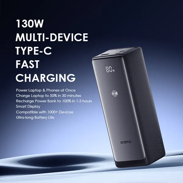 ORAIMO POWERJET 27600mAh 130W Power Bank for Laptops and Phone - Image 12