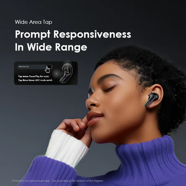 ORAIMO SPACEBUDS Hybrid ANC True Wireless Earbuds Customized Voice Prompt - Image 6