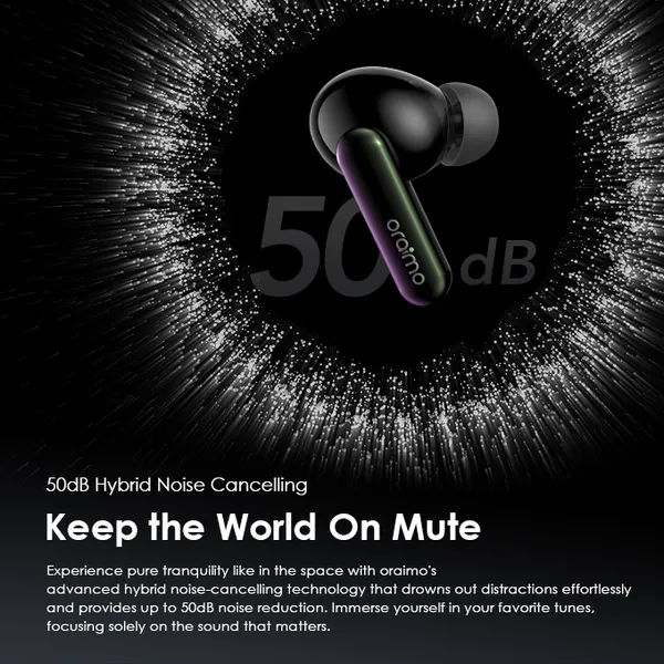 ORAIMO SPACEBUDS Hybrid ANC True Wireless Earbuds Customized Voice Prompt - Image 11