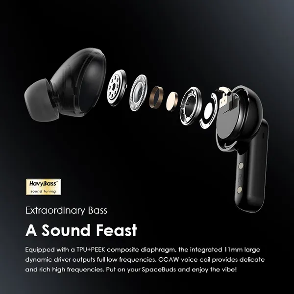 ORAIMO SPACEBUDS Hybrid ANC True Wireless Earbuds Customized Voice Prompt - Image 9