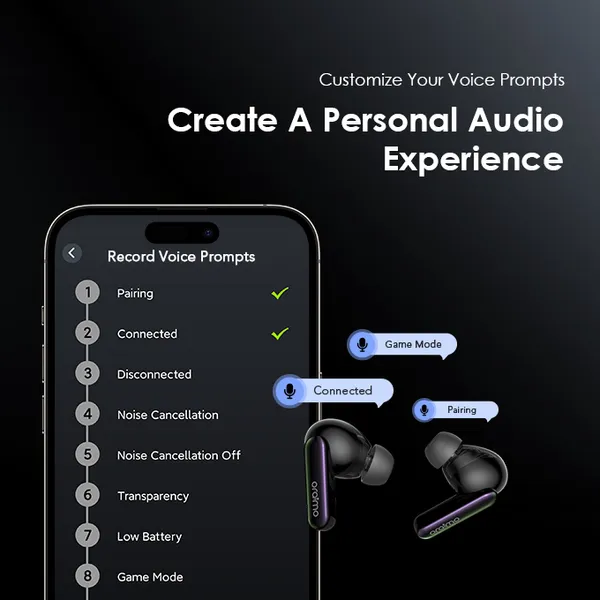 ORAIMO SPACEBUDS Hybrid ANC True Wireless Earbuds Customized Voice Prompt - Image 10