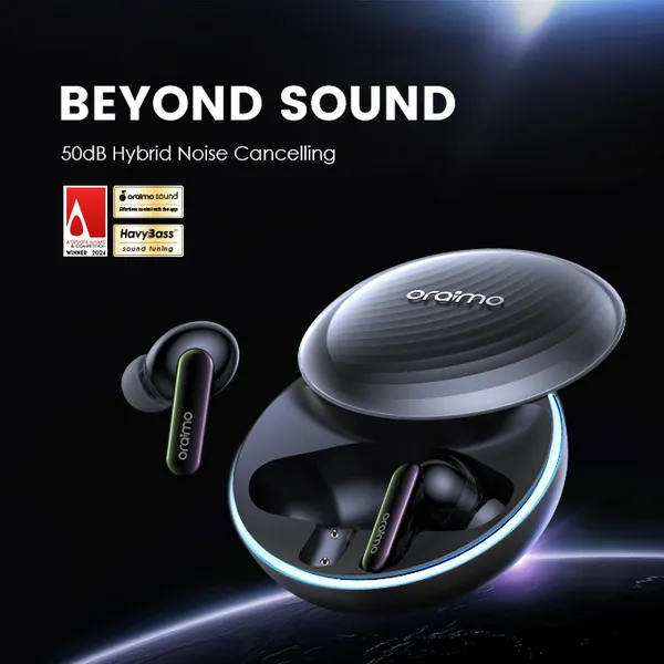 ORAIMO SPACEBUDS Hybrid ANC True Wireless Earbuds Customized Voice Prompt - Image 3