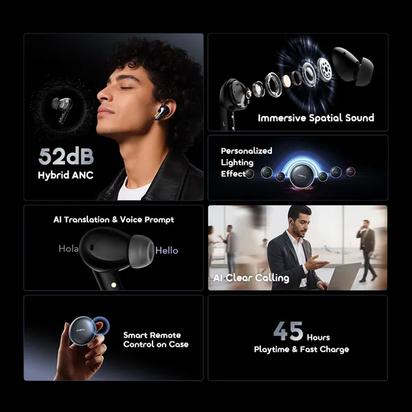 ORAIMO SPACEBUDS 2 AI Smart 45hrs Playtime True Wireless Earbuds - Image 12