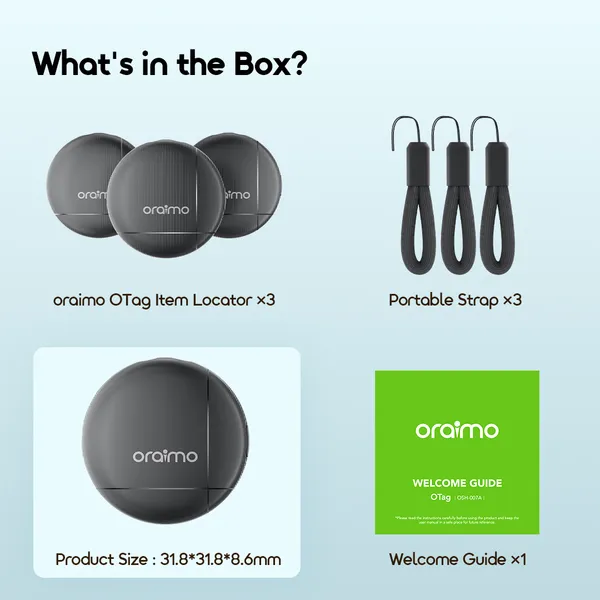 ORAIMO OTag IP65 Waterproof iOS Item Locator - Image 3